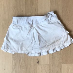 Ivivva girls white pleated skort; size 5